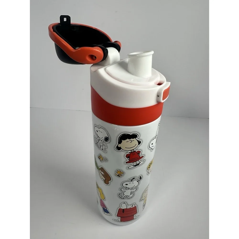 Peanuts Snoopy Charlie Brown Stainless Steel Travel Tumbler Flip Lid
